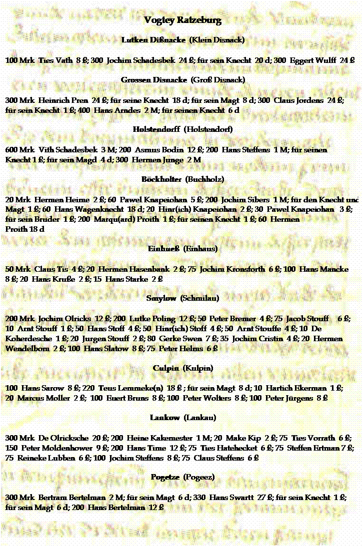 T�rkenschatz der Vogtey Ratzeburg





